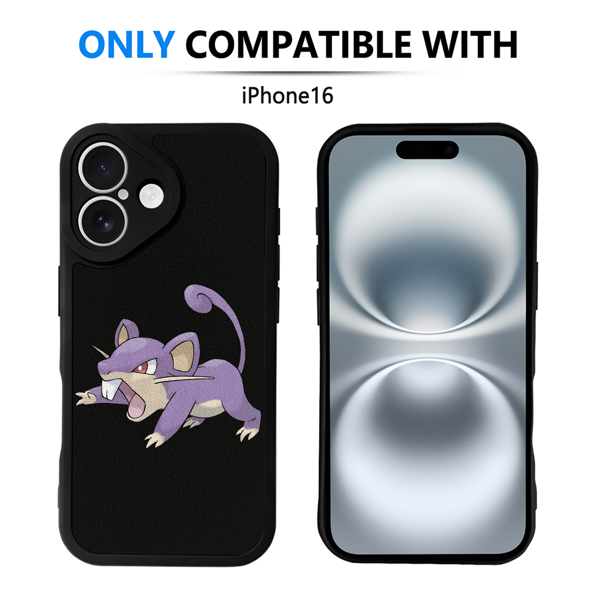 （画像用） ポケットモンスター Pokémon 【iPhone 16シリーズ対応】シリコンスマホケース（レザー調） 材質：シリコン